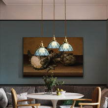 Cargar imagen en el visor de la galería, copper and stained glass pendant lights