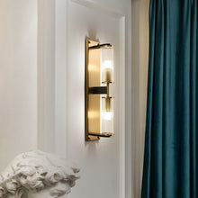 Load image into Gallery viewer, Copper & Glass Column Wall Sconce