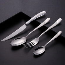 Load image into Gallery viewer, Luxury Textured Handle Silverware Set