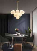 Charger l'image dans la galerie, Frosted Glass Globe Chandelier for Dining Table