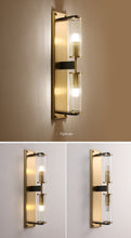 Load image into Gallery viewer, Copper & Glass Column Wall Sconce