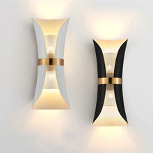 Load image into Gallery viewer, white and black finish modern european style wall sconces