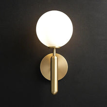 Load image into Gallery viewer, Gold Frosted Glass Wall Lamp