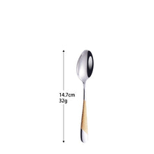 Load image into Gallery viewer, Luxury Textured Handle Silverware Set
