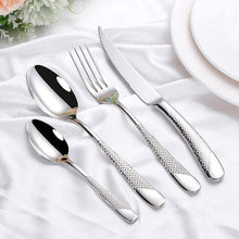 Load image into Gallery viewer, Luxury Textured Handle Silverware Set
