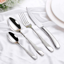 Load image into Gallery viewer, Luxury Textured Handle Silverware Set