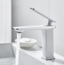 Charger l'image dans la galerie, Modern white and chrome bathroom faucet