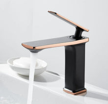 Charger l'image dans la galerie, Modern black and rose gold bathroom faucet