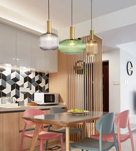 Charger l'image dans la galerie, Suspensions rétro en verre texturé