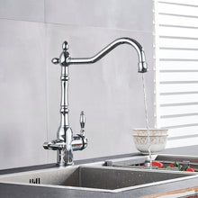Load image into Gallery viewer, chrome two handle vintage kitchen faucet
