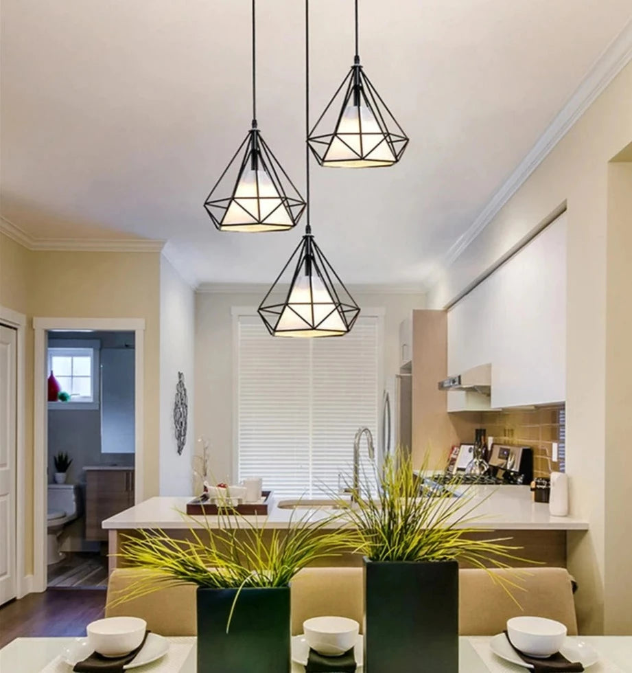 Wrought iron hot sale pendant light