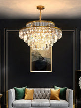 Load image into Gallery viewer, Modern glass crystal chandelier for living room