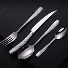 Load image into Gallery viewer, Luxury Textured Handle Silverware Set