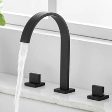 Charger l'image dans la galerie, curved gooseneck bathroom faucet in black