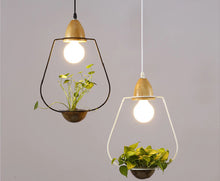 Load image into Gallery viewer, Cone Wrought Iron Planter Pendant Lights
