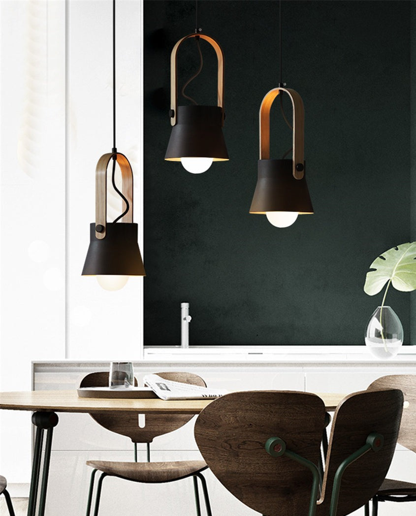 Colorful Modern Nordic Wood Pendant Lights – Focal Decor