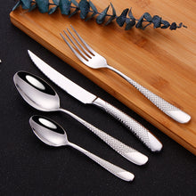 Load image into Gallery viewer, Luxury Textured Handle Silverware Set