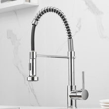 Load image into Gallery viewer, chrome single hole modern kitchen faucet