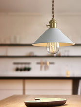 Charger l'image dans la galerie, vintage matte white pendant light