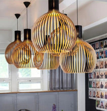 Load image into Gallery viewer, Handcrafted Wood Pendant Lights