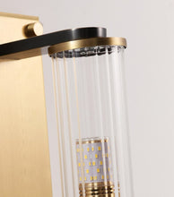 Load image into Gallery viewer, Copper & Glass Column Wall Sconce