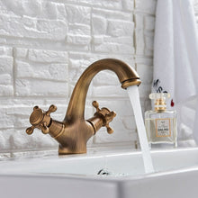 Load image into Gallery viewer, Vintage brass bathroom faucet