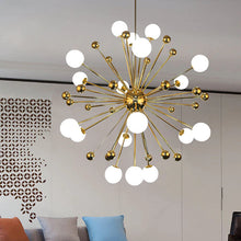 Load image into Gallery viewer, Fleur - Frosted Glass Multi-Bulb Art Deco Chandelier