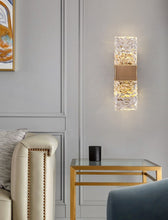 Charger l'image dans la galerie, copper and glass elegant mid-century modern wall sconce