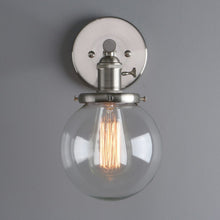 Charger l'image dans la galerie, rustic brushed nickel farmhouse wall sconce