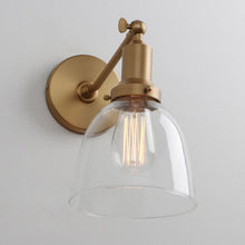 Load image into Gallery viewer, brass finish mid-century modern style interior design wall sconce