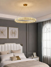 Load image into Gallery viewer, Harper - Modern Glass Crystal Ring Chandelier