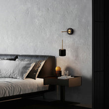 Charger l'image dans la galerie, Applique murale suspendue moderne noire et laiton