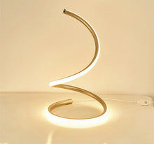 Load image into Gallery viewer, Polished Gold Modern Spiral Table Lamp