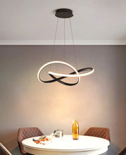 Charger l'image dans la galerie, Black LED Ribbon Chandelier