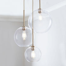 Load image into Gallery viewer, Clear glass Modern Glass Globe Pendant Lights