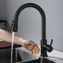 Load image into Gallery viewer, Pull Out Black Smart Sensor Kitchen Faucet
