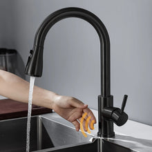 Load image into Gallery viewer, Pull Out Black Smart Sensor Kitchen Faucet