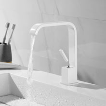 Load image into Gallery viewer, White Modern Curved Basin Faucet