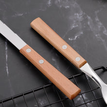 Load image into Gallery viewer, Oak - Rustic Wood Handle Stainless Steel Silverware Set