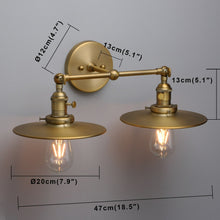Load image into Gallery viewer, Olson two-bulb wall sconce dimensions