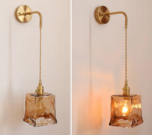 Load image into Gallery viewer, hanging vintage glass wall lamps