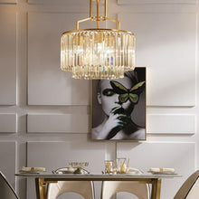 Charger l'image dans la galerie, DIY installation elegant dining room chandelier with glass crystals