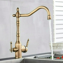 Load image into Gallery viewer, Antique Brass Kitchen Faucet