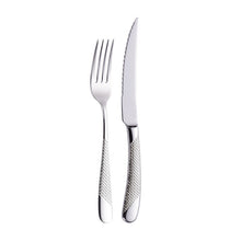 Load image into Gallery viewer, Luxury Textured Handle Silverware Set