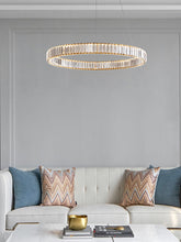 Load image into Gallery viewer, Harper - Modern Glass Crystal Ring Chandelier