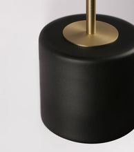Charger l'image dans la galerie, matte black metal lampshade and brass lampbase