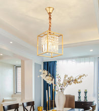 Charger l'image dans la galerie, gold frame modern irvin glass crystal chandelier