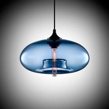 Load image into Gallery viewer, blue tinted glass nordic glass pendant light