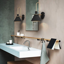 Load image into Gallery viewer, matte black modern bathroom vanity wall lamps

