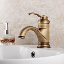Charger l'image dans la galerie, rustic brass single hole bathroom faucet